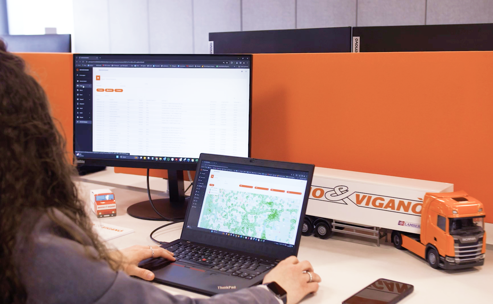 Brivio & Viganò software for logistcs and transportation console