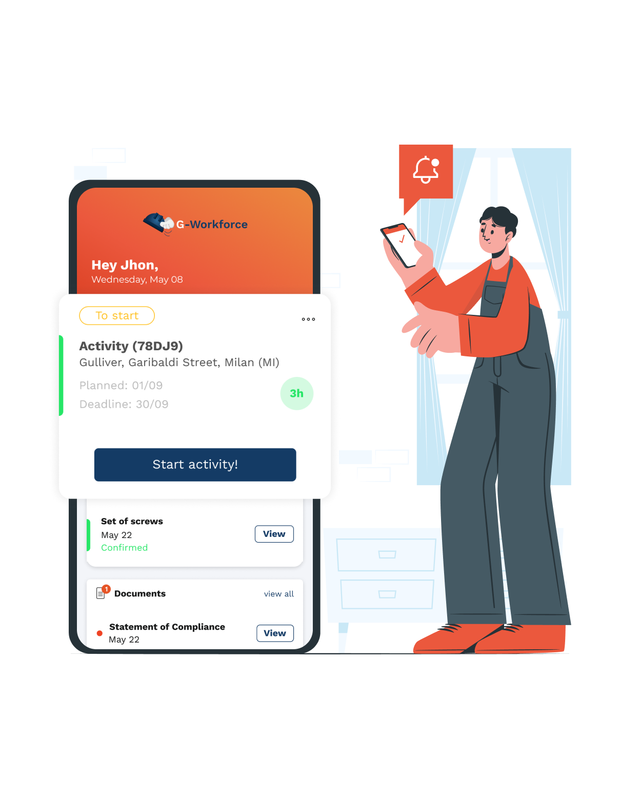 G-workforce off-site workers software app