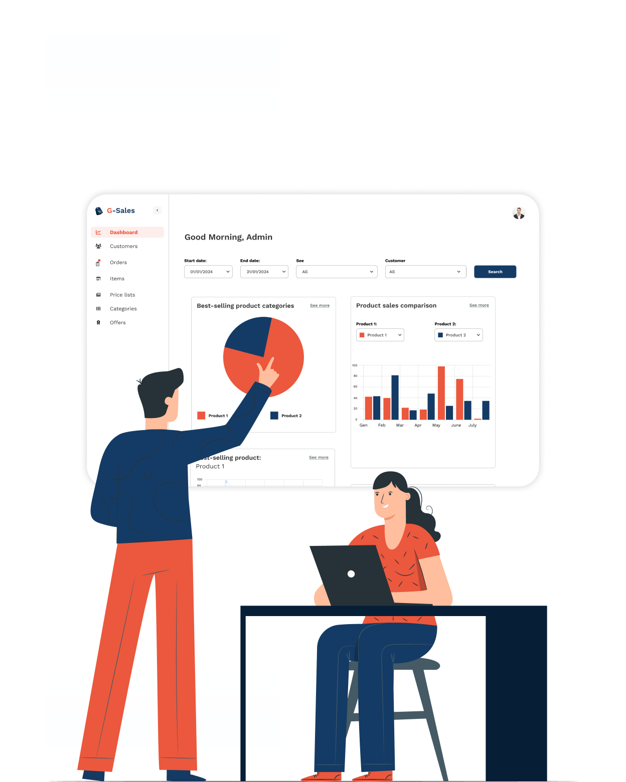 G-Sales Statistiche e dashboard